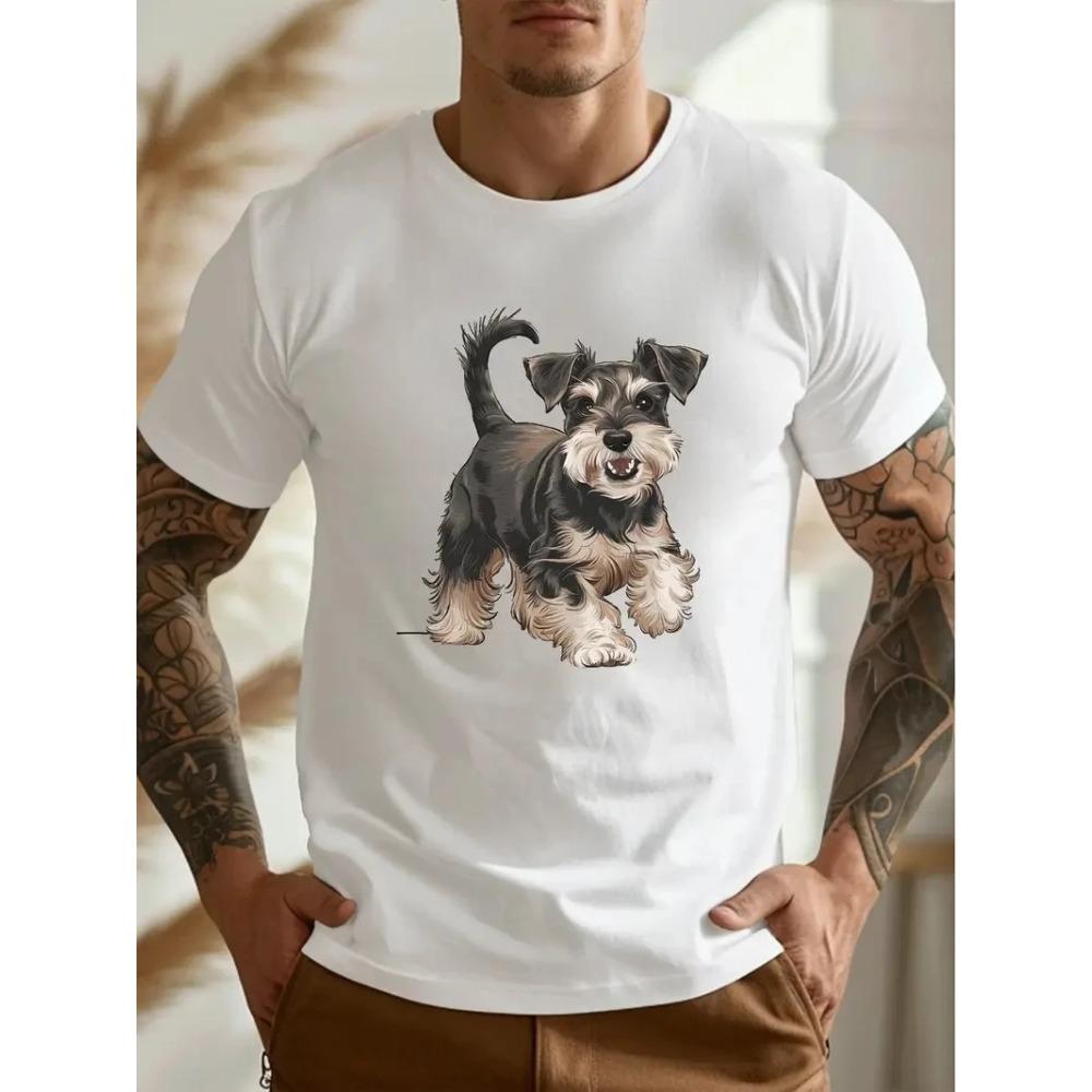 

Летний топ с круглым вырезом и 3D-принтом мультяшных животных, модная повседневная мужская футболка с короткими рукавами 2XL