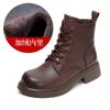 First layer cowhide Martin boots women's autumn and winter new British retro leather thick-soled commuter short boots single leather boots