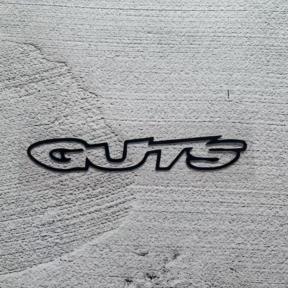 

Знімні Автомобільні Наклейки з Літерами GUTS, Стійкі до Погоди Наклейки для Мотоциклів, Декалі на Шолом чорний