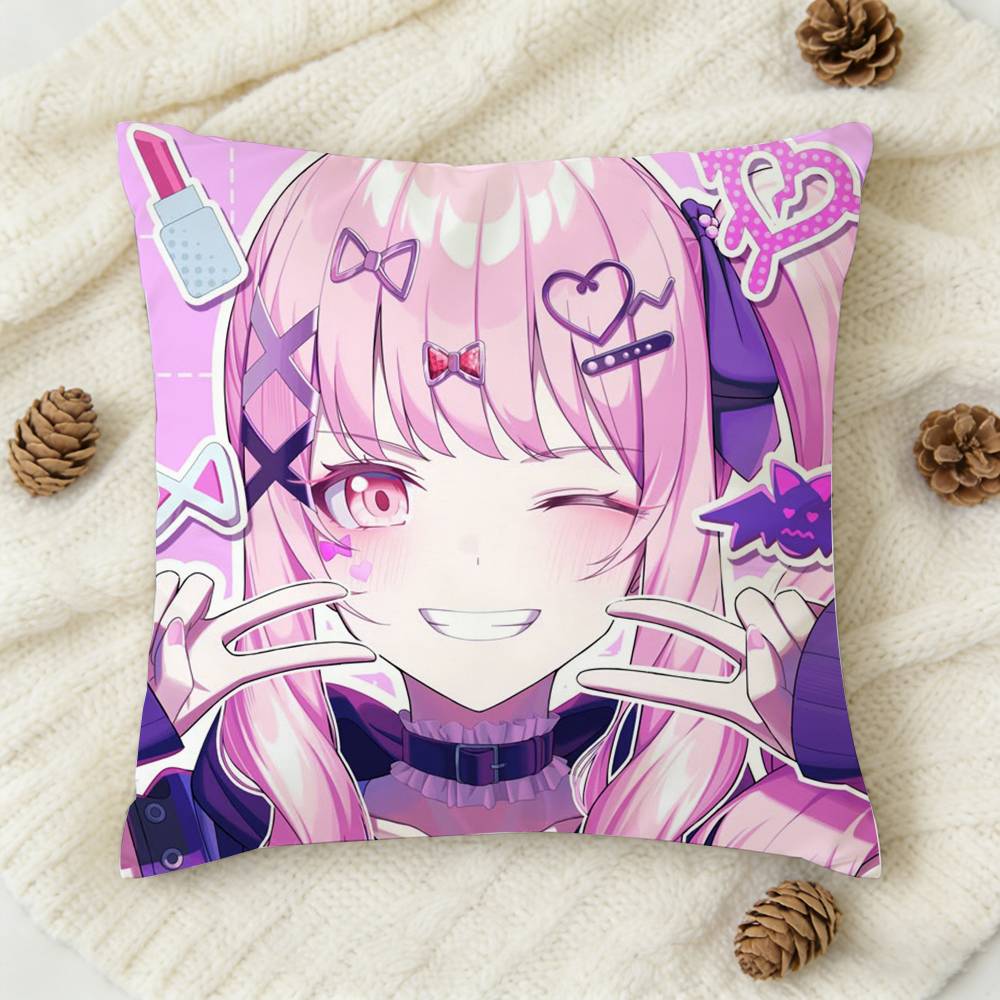 Pc Anime Mizuki Akiyama Cartoon Style Doublesided Printed Square Decorative Cushion Cover for Sofa Living Room Home Decor