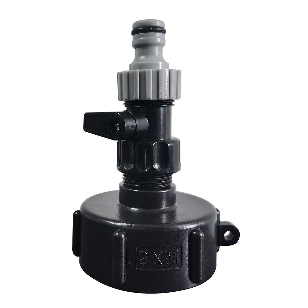 1Set 3Pc IBC S60 * 6 water tank adapter adapter valve nipple set universal joint Water valve Garden irrigation drip irrigation