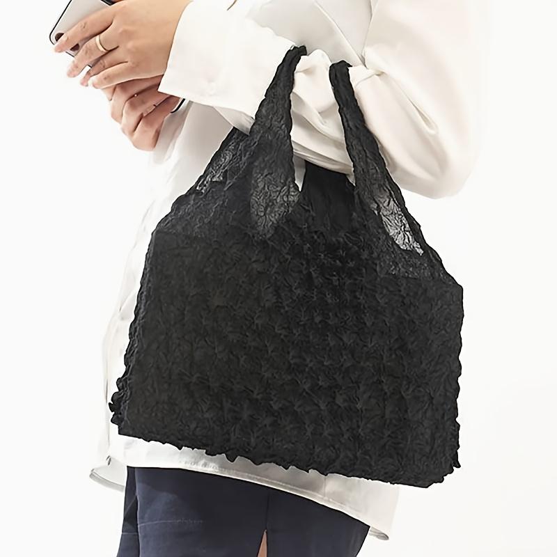 Magic Elastic Tote Bag - Large Capacity, Retractable Shopping Bag, Reusable Polyester Fiber, Machine Washable, Multi-Color, Grocery Bag