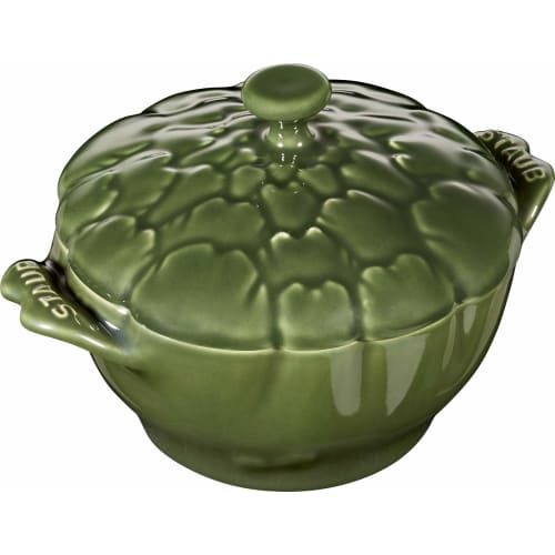 Staub Artichoke Cocotte, 13cm, Basil, Ceramic, Heat-Resistant, Microwave-Safe [Official Japanese Product] Ceramic Artichoke Cocotte 40500-326
