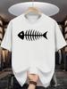 2026 Unisex Frühling Einfaches Fischgrätenmuster Druck T-Shirt Baumwolle Unisex Streetwear Übergroß Locker Lässig Klassisch Kurzarm