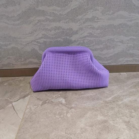 Knitted Cloud Clutch Summer Beach Purse Women Evening Handbag Solid Color Clutch for Party Date Weddings Friend Gatherings