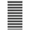 VidaXL Store Zèbre Noir 80x150 Cm Largeur Du Tissu 75,9 Cm Polyester, Store À Enrouleur Zébré, Store Zébré Pour Fenêtre, 4014231