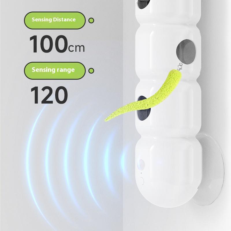 High-Value Cat Hunting Toy - Smart Sensor Electric Caterpillar, Feather Tail & Suction Cup for Indoor Interactive Fun