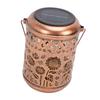 Solar Lantern Retro IP65 Water Proof LED Metal Hanging Solar Light for Outdoor Garden Decor Sunflower