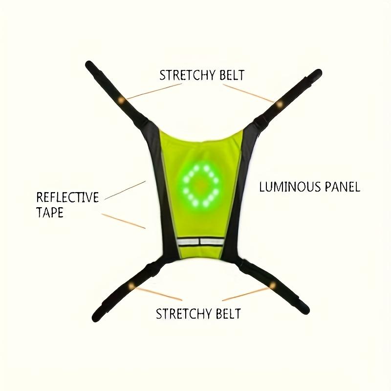 LED Turn Signal Bike Pack USB Rechargeable Reflective Vest Backpack with Direction Indicator Safety