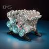V8 Car Engine Model Realistic Resin 8-Cylinder Auto Engine Decoration Home Office Desktop Ornament Kids Science Learning Educational Toy