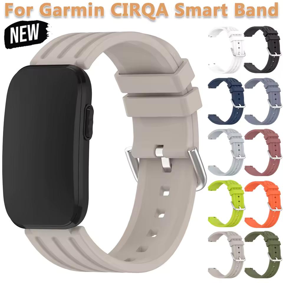 Silicone Strap For Garmin CIRQA Smart Band Accessories Adjustable Wristband Soft Bracelet for Workou Daily Wear for Women & Men