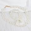 2pcs Lovely Baby Girls Imitation Pearls Pendant Necklace Bracelet Set Children Kids Jewelry Bangle Sets Xmas Gifts