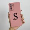 Phone Case For OPPO A54s Case oppo A16 A16S CPH2269 CPH2271 Cute Letters Square Liquid Silicone Soft Shockproof Back Cover Funda