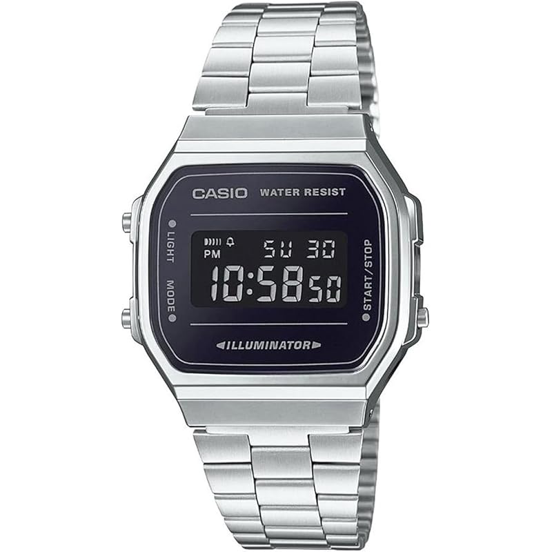 [Casio] CASIO Digital Watch Vintage Series A168WEM-1 Men s, Women s, Kids  Silver x Black Overseas Model [Used]