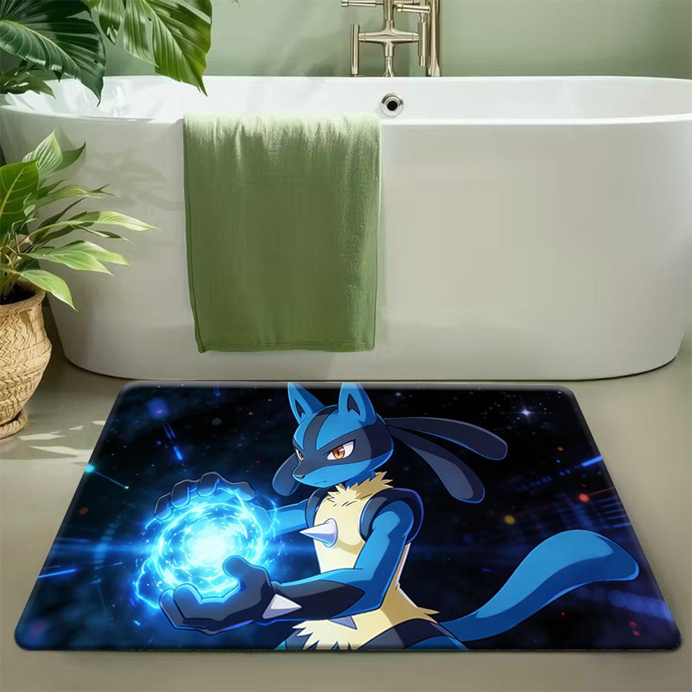 Pokemon Squirtle Graffiti Print Non-Slip Doormat for Home Decor