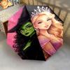 1PC Witch Princess  Automatic Umbrella - Suitable Travel Outdoor Portable Umbrella Birthday Gift Daily Essentials
