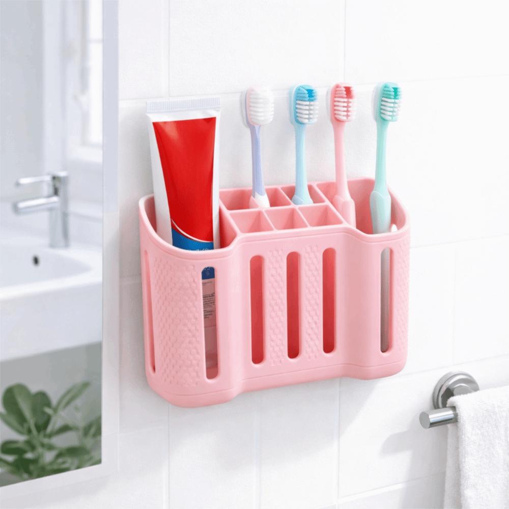 Wall Mounted Storage Rack Partition Storage Bathroom Organizer Toothpaste Holder Dormitory