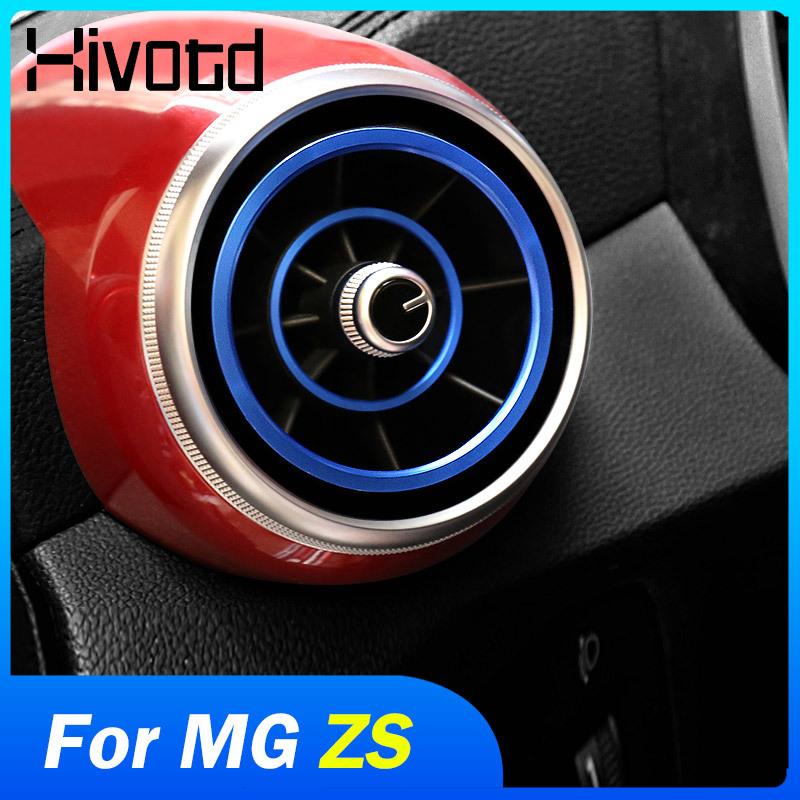 For MG ZS Car Accessories -2017 Auto Air Conditioning Outlet Cover Sticker Stainless Steel Vent Interior Decoration Stylings