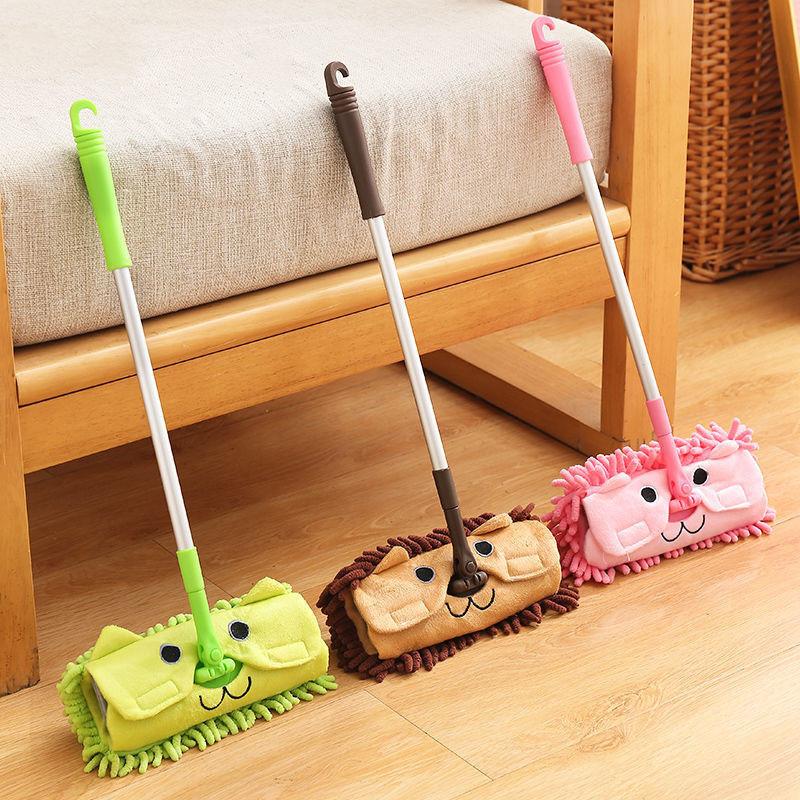 Brinquedo Infantil Mop de Desenho Animado Mini Mop Plano Limpeza de Cantos Vassoura Infantil Mop para Bebê Jardim de Infância