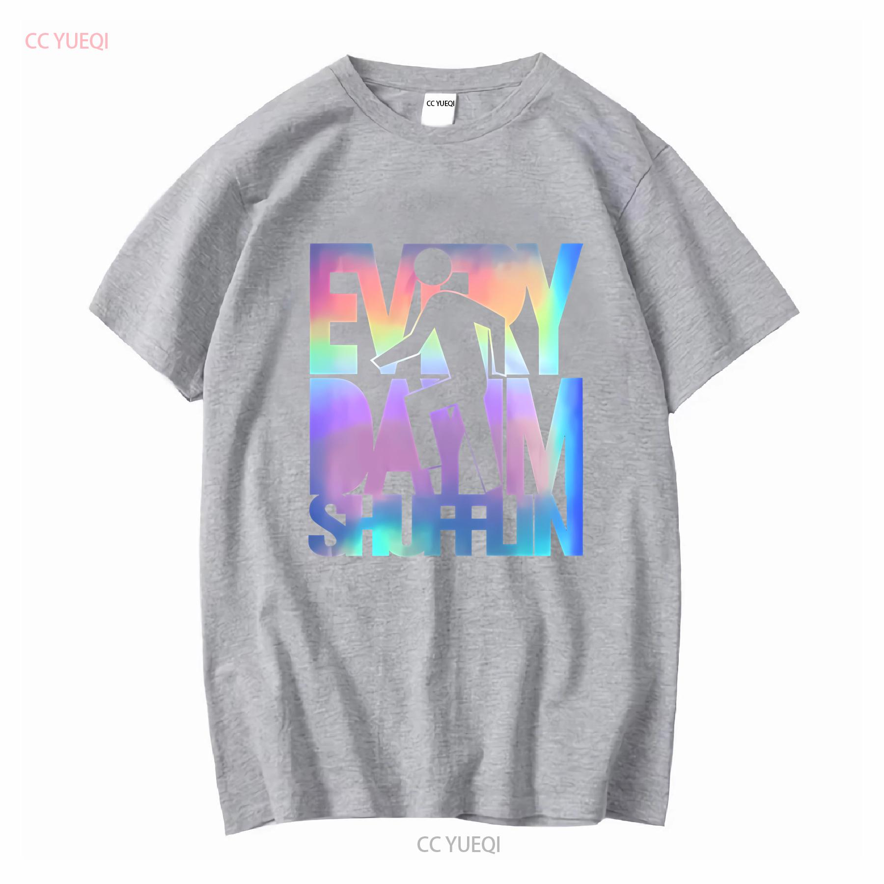 

EVERY DAY I M SHUFFLIN LMFAO party rock anthem rainbow holographic SHIRT long sleeves vintage Washed Unisex fashion Stretched 3XL