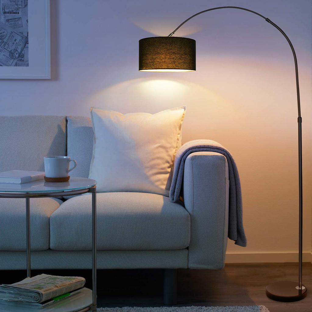 Floor Lamp, 3-Level Dimmable, WhiteWarm White, Fishing Shape, Assembled, Light Stand, Suitable for Studying, Working, Reading, Living Room & Bedroom,