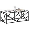 VidaXL Coffee Table with Transparent Glass Top 98.5x50x41cm Steel, Side Table, Living Room Table, Tea Table, End 845996