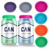 6-Pack Silicone Can Lids for Soda Beer Water Airtight Spill-Proof BPA-Free Scalloped Edge Drink Covers Home Party Outdoor