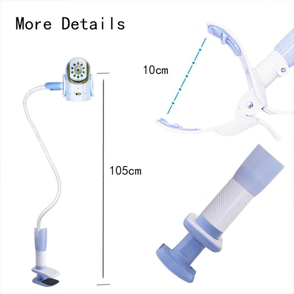 Baby Monitor Holder Flexible Baby Camera Bracket No Drilling Crib Cradle Rod Hose Holder Adjustable Twist Mounting