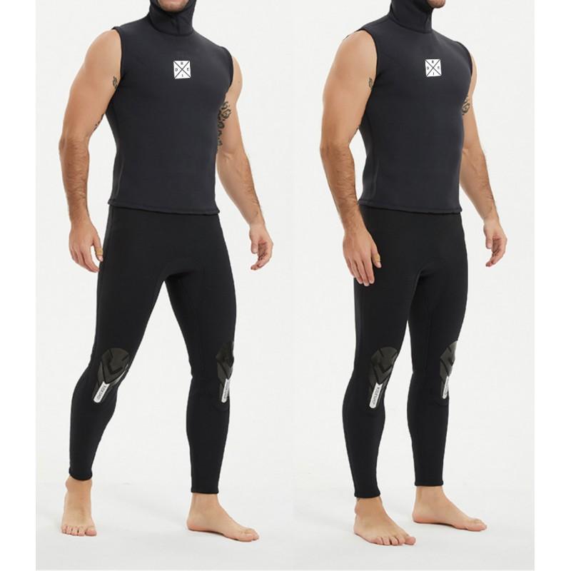 3mm Neoprene Sleeveless Hooded Wetsuit Vest Diving Surfing Snorkeling Water Sports Thermal Protection