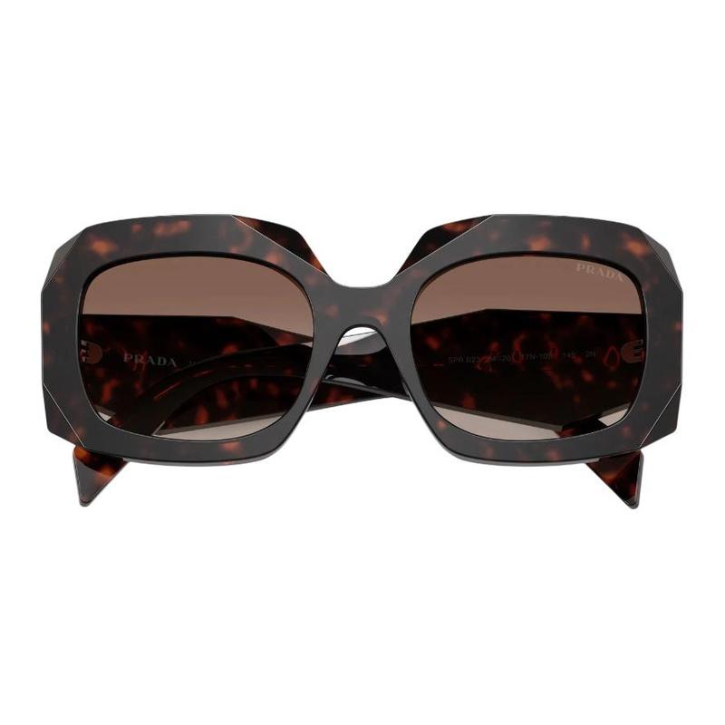 Prada Logo design on side of mirror Acetate Irregular Sunglasses Women's Tortoiseshell Tortoiseshell 55 in original box and bag