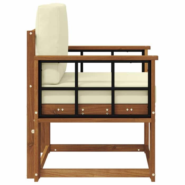 Maison Exclusive - Canapé d’extérieur Bois d'acacia massif et polyester Naturel