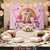 Party Backdrop Birthday Pink Photo Booth Background Front Door Decor