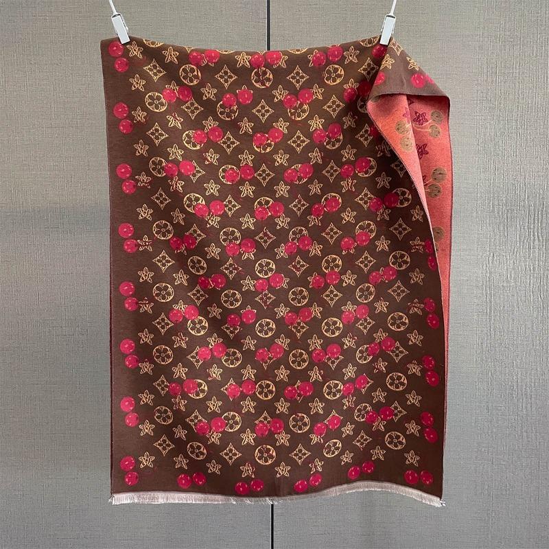 Autumn new women's fashion scarf retro splicing contrasting color cashew nut flower jacquard scarf to keep warm and cold