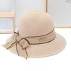 Ladies' Fisherman Hat Foldable Knitted Bow Basin Hat Sun Protection and Sunshade Hat Women's