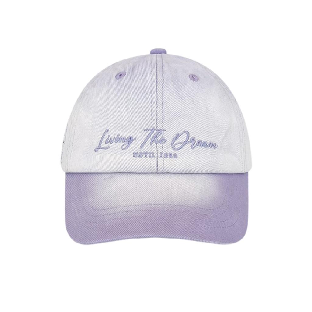 Women Men Baseball Cap, Vintage Denim Hat Embroidery Letters Gradient Color Adjustable Sun Visor Hat