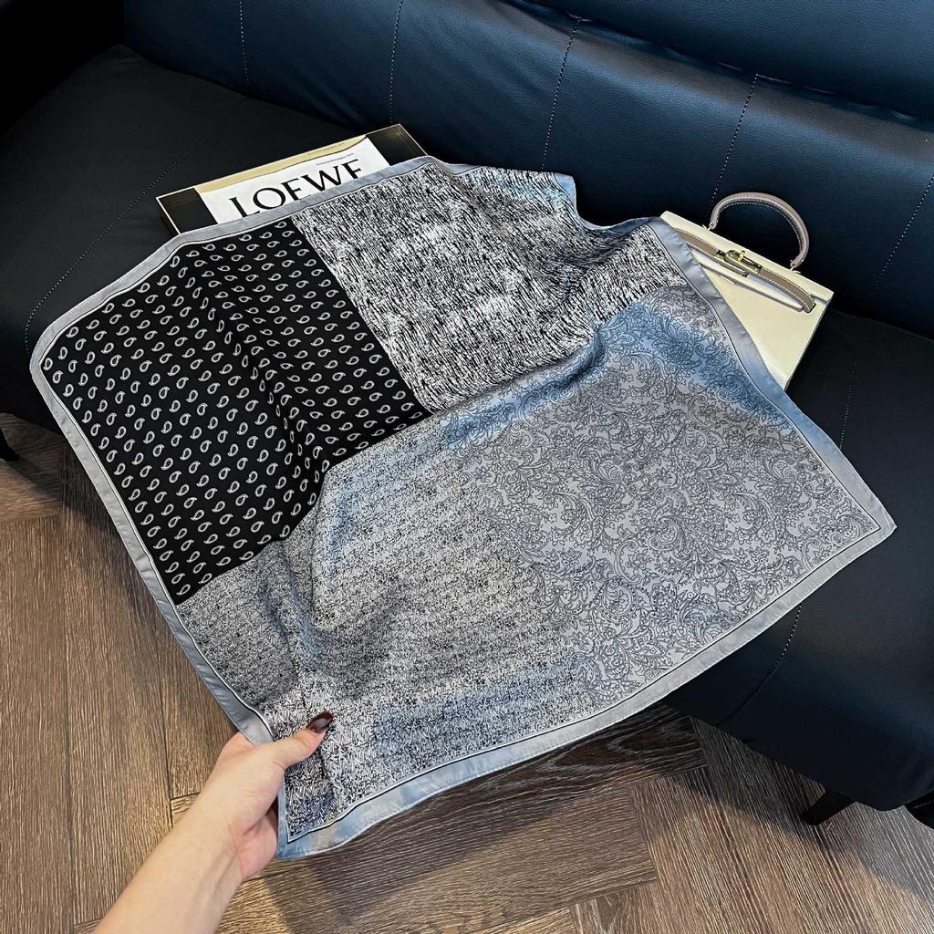 New versatile fashion silk small square scarf professional scarf silk scarf spring and summer matching scarf temperament simple silk scarf