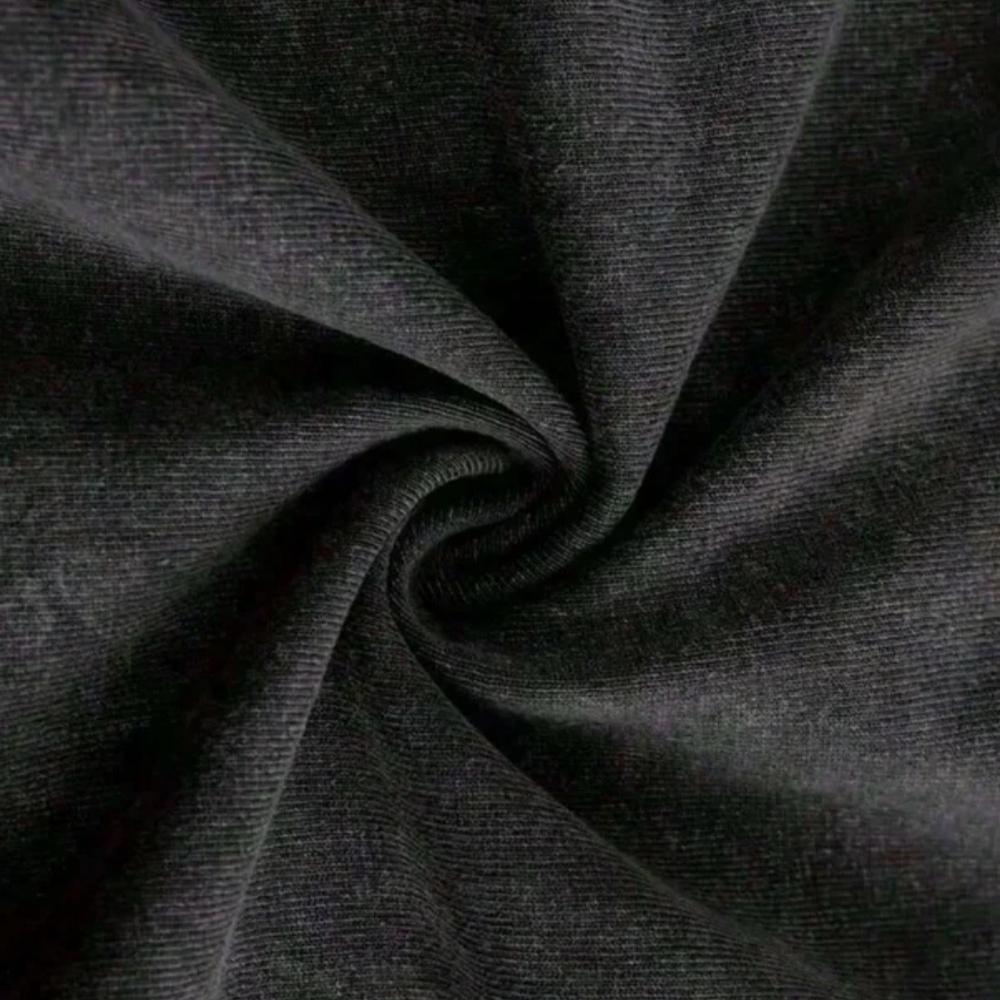 Vintage Washed Black T-Shirt Maple Loose Casual Crewneck Tee Streetwear Soft Comfortable Short Sleeves for Men Women