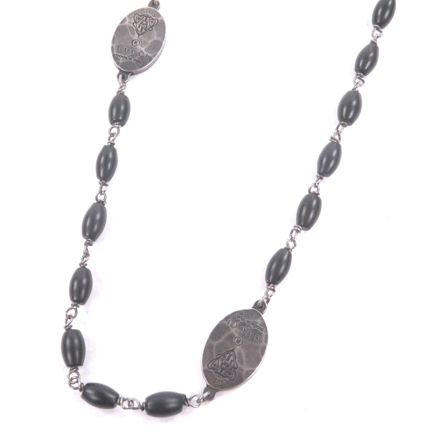 

Excellent GUCCI Necklace Crest Plate Long Silver AG925 mens Used
