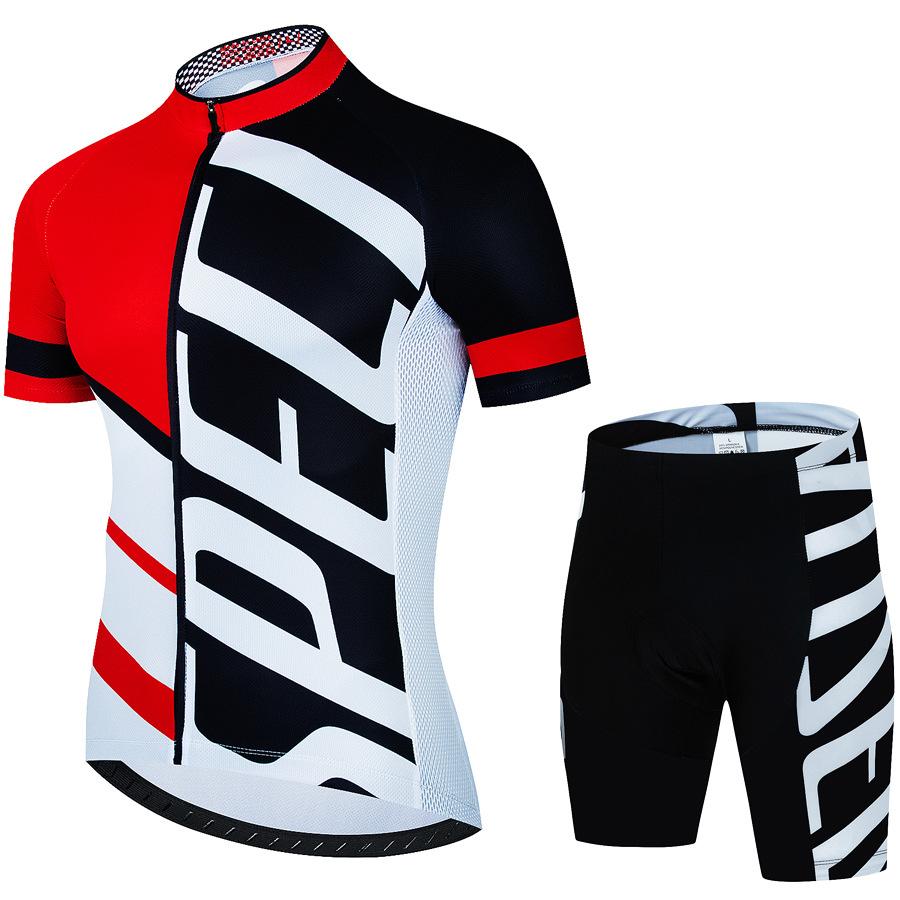 Tour De France Team Cycling Jersey & Pants Set Men's Short Sleeve Summer Bike Clothing Breathable Quick Dry Outdoor Road Bicycle