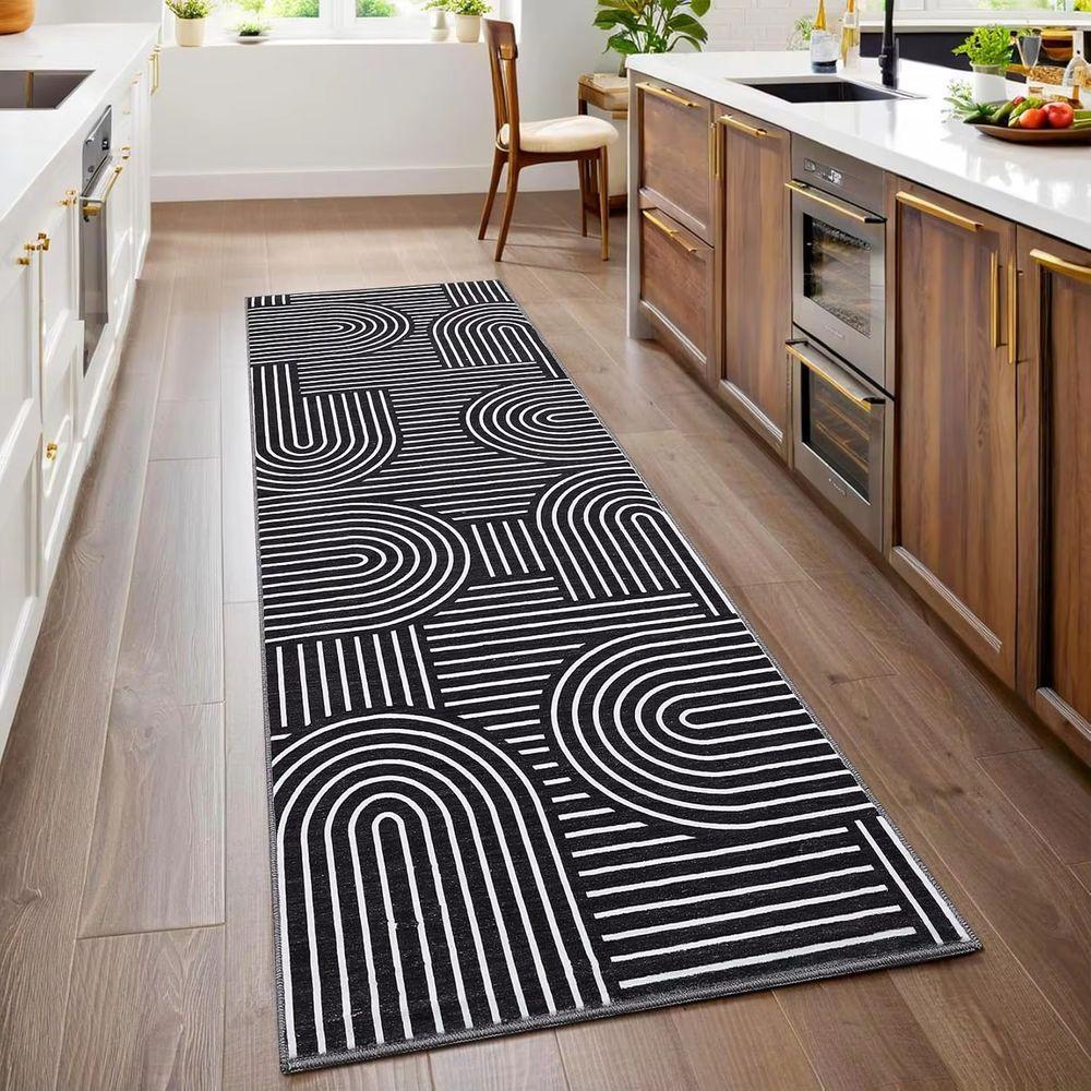 s Nieuwe Scandinavische Stijl Serie Vloerkleed Gang Loopbaan Lange Strepen Vuilafstotend En Slijtvast Tapijt Home Decor Item 60X180CM(2X5.9FT