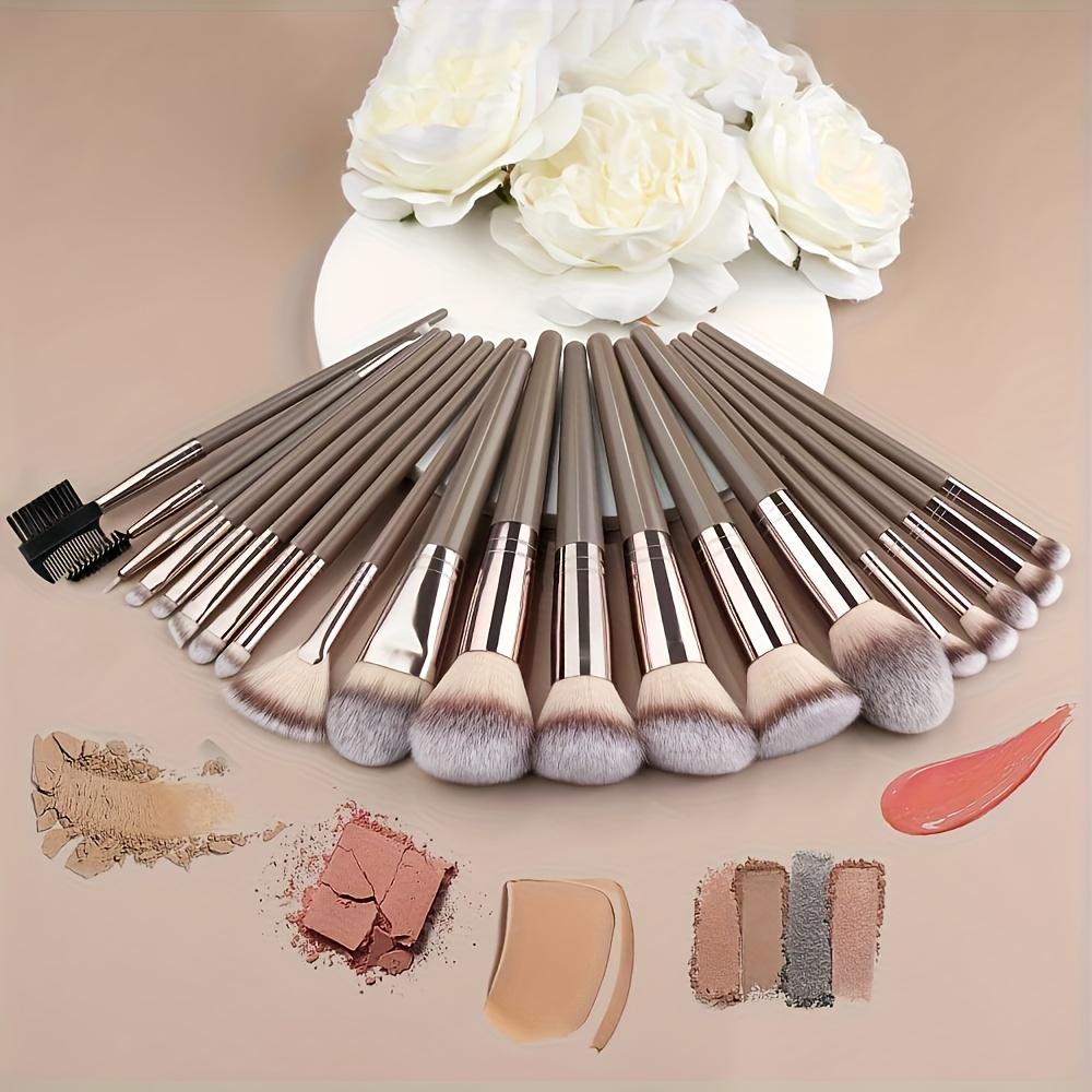 15pcs Women's makeup Professional  Bag Foundation Eyelash Eyebrow Eyeshadow Cosmetic Makeup Brush Tool Set Christmas