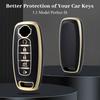 For Nissan Rouge Pathfinder Key Fob Cover, Soft TPU Key Fob Case Full Protector Compatible with  2024 Nissan Rouge Pathfinder 5 Button Smart Remote