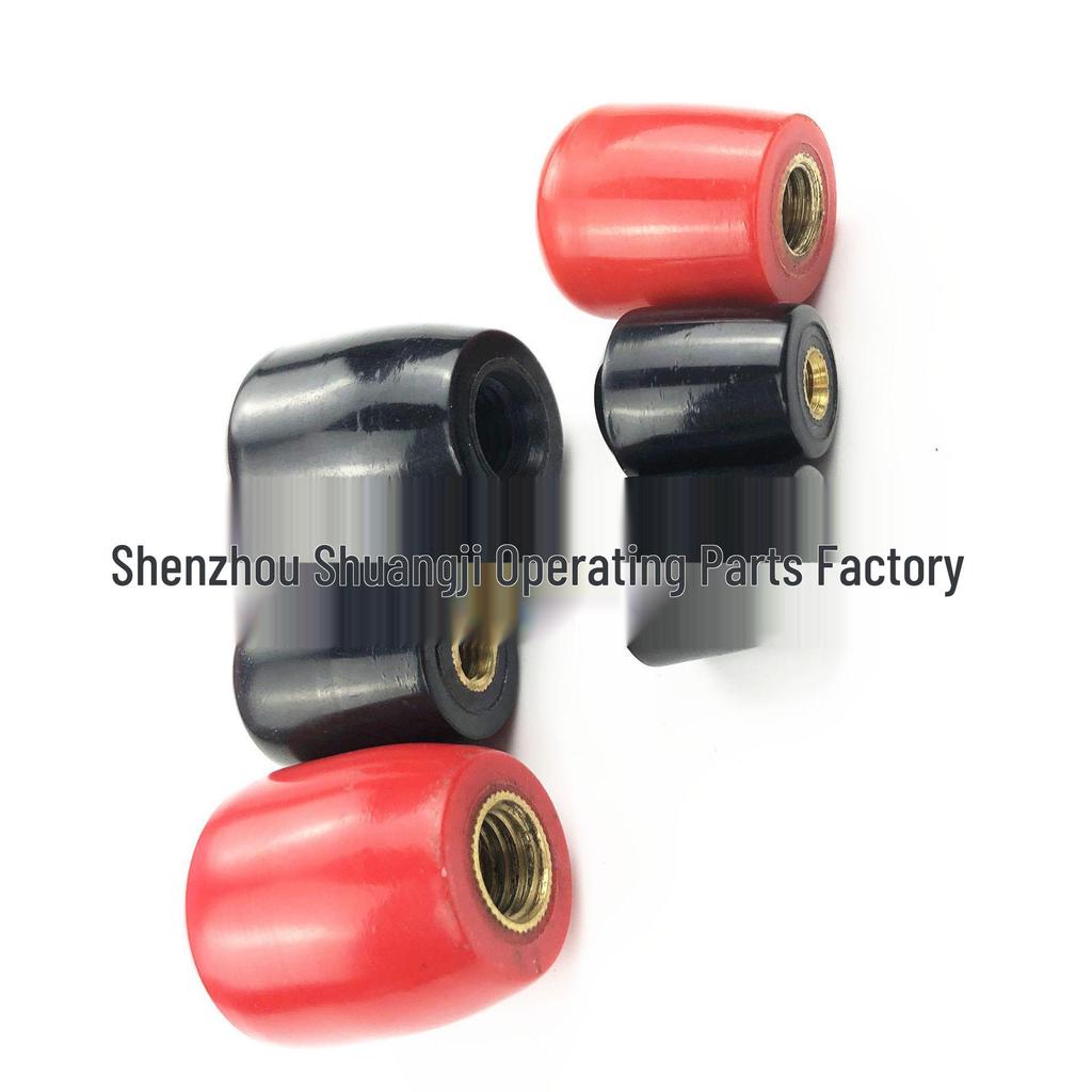 Bakelite Phenolic Nylon Oval Handle Sleeve - Custom Multicolor Irregular Shape (Black/Red).