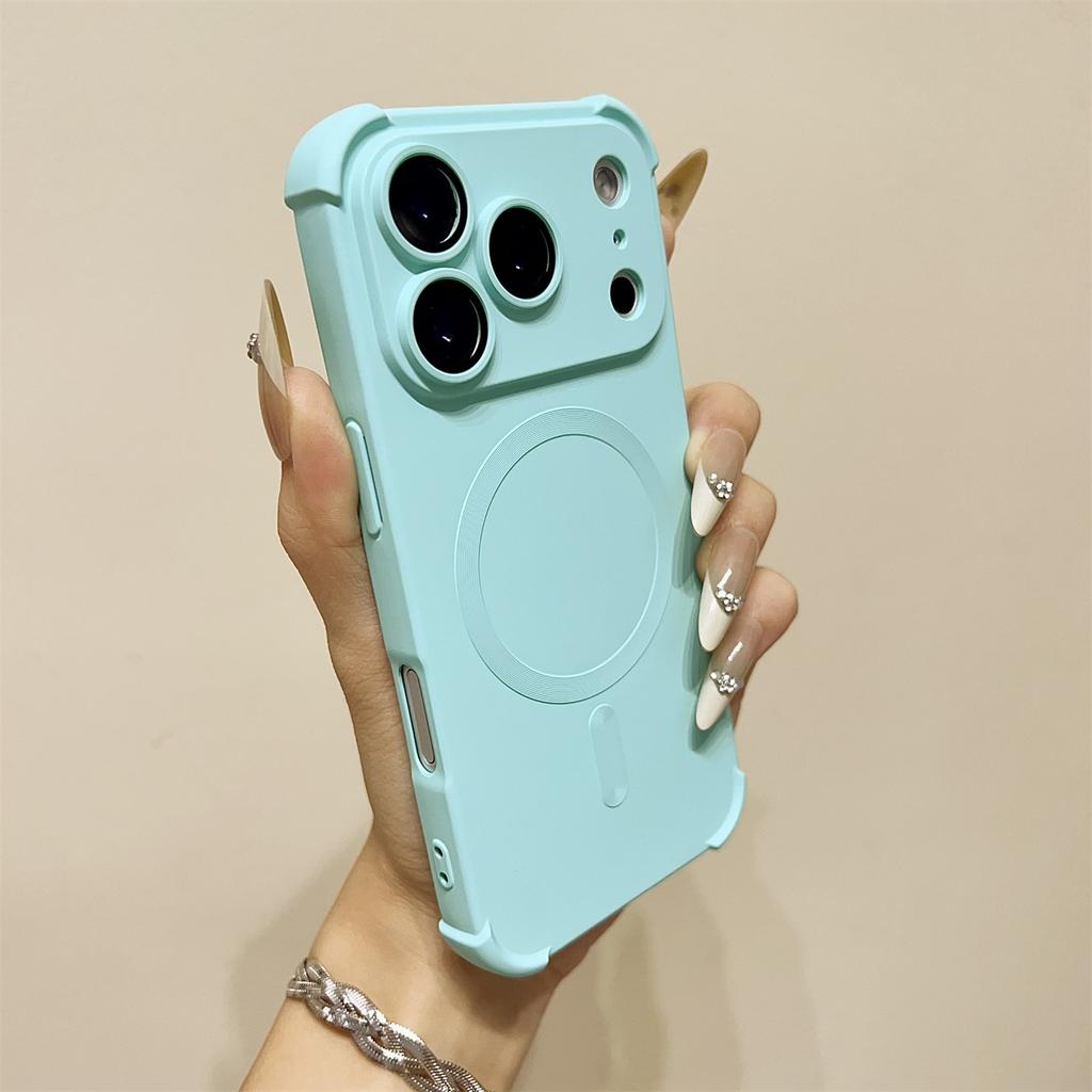 Magnetic Silicone Shockproof Phone Case for IPhone Air 17 16 15 Plus 14 13 12 Pro Max for Magsafe Wireless Charge Cases Cover
