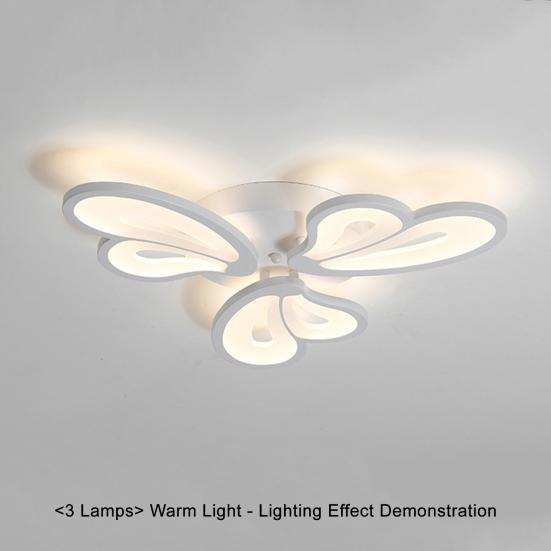 Lampa Sufitowa LED w Kształcie Kwiatu Ściemniana Nowoczesna Lampa Miękkie Światło Ochrona Oczu Lampka Nocna Artystyczne Oświetlenie Salonu w Kształcie Serca