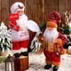 Multipurpose Holiday Ornament with Stylish Santa Doll Vibranting Fabric Christmas Collectible Figurines Daily Use