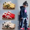 Girls Retro Running Shoes 2025 Summer New Soft-soled Non-slip Sports Shoes Versatile Board Shoes Lightweight Children's Moral Training Shoes