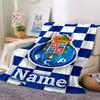 Custom Name Fc Porto Theme Printed Blanket Perfect For Couch Bed Travel Outdoor Use Machine Washable Cozy Durable