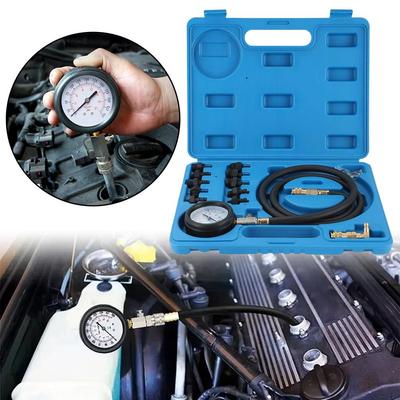 Oil Pressure Gauge Tester Oil Pressure Tester Tool For Fuel System Engine Cylinder Compression Test 0-140PSI For Cars ATVs O2O6