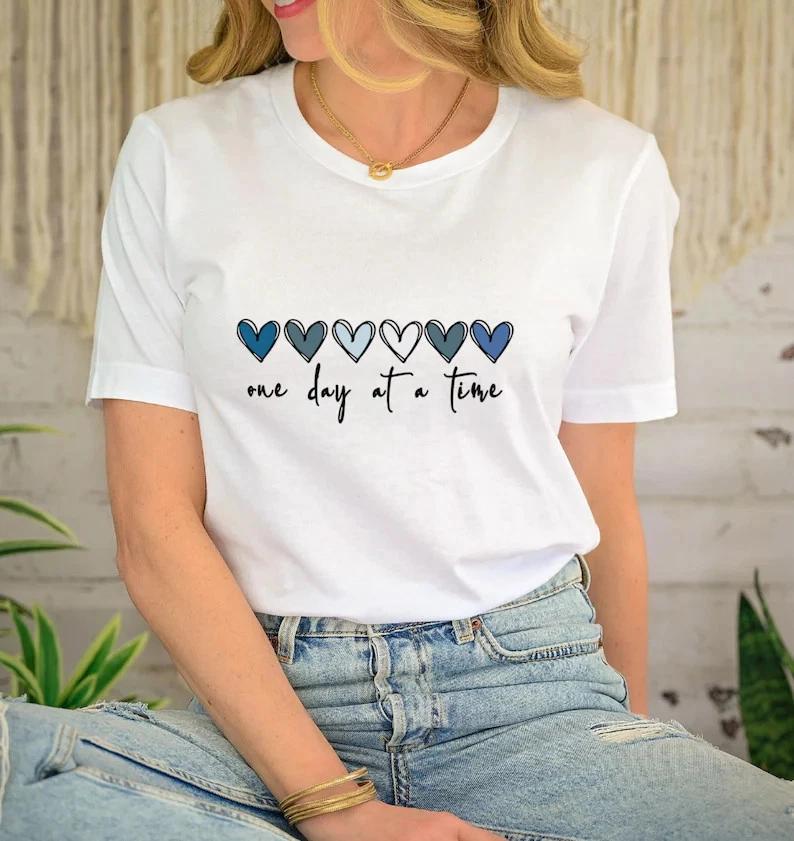One Day At A Time Shirt, Mental Health Awareness Tee S